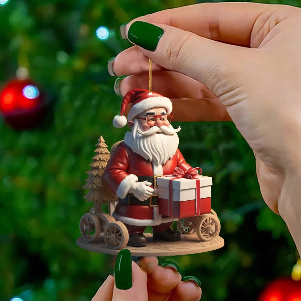 Mini Papai Noel Decoração de Árvore