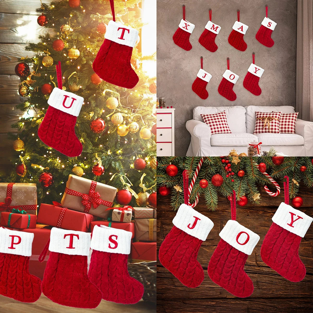 Meias Decorativas de Natal Personalizadas A-Z