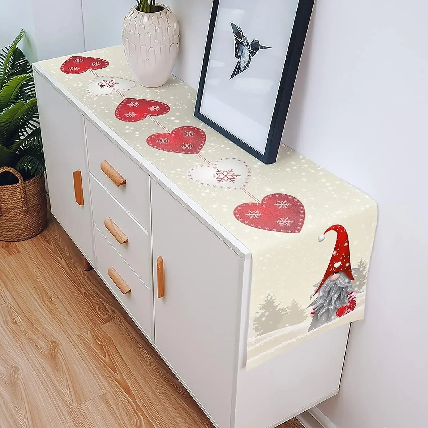 Caminho de Mesa Flocos de Neve Natalino