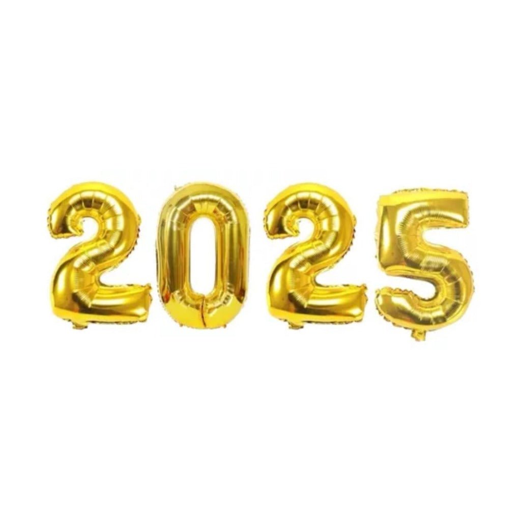 Balão Feliz 2025 Dourado