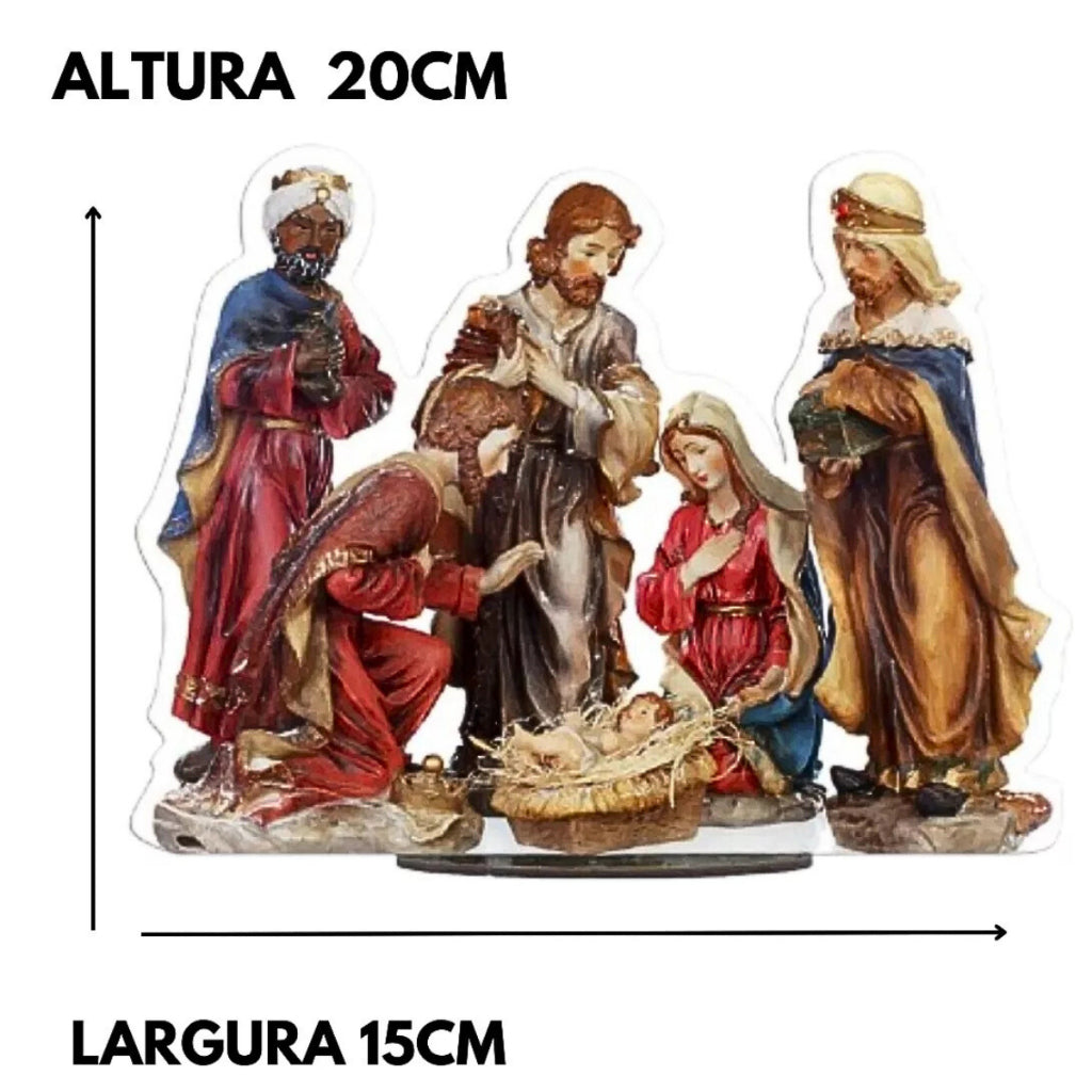 Presepio Natalino Em Mdf 1 Pç Decorativo Presepio Para Mesa De Natal