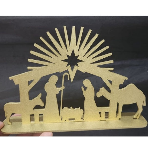 Presépio de Natal em MDF 20cm x 13cm /Lembrancinha de natal em MDF/Brinde/Presente de Natal Presepio