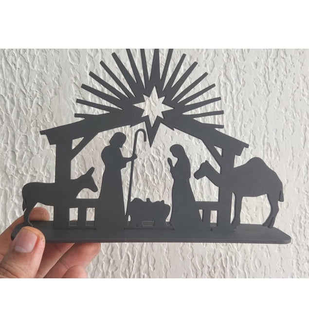 Presépio de Natal em MDF 20cm x 13cm /Lembrancinha de natal em MDF/Brinde/Presente de Natal Presepio