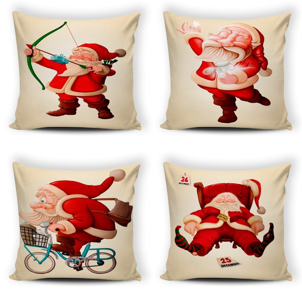 04 Capas de Almofadas Feliz Natal