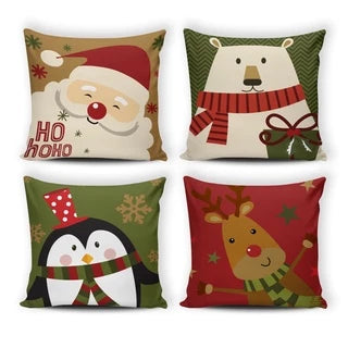04 Capas de Almofadas Feliz Natal