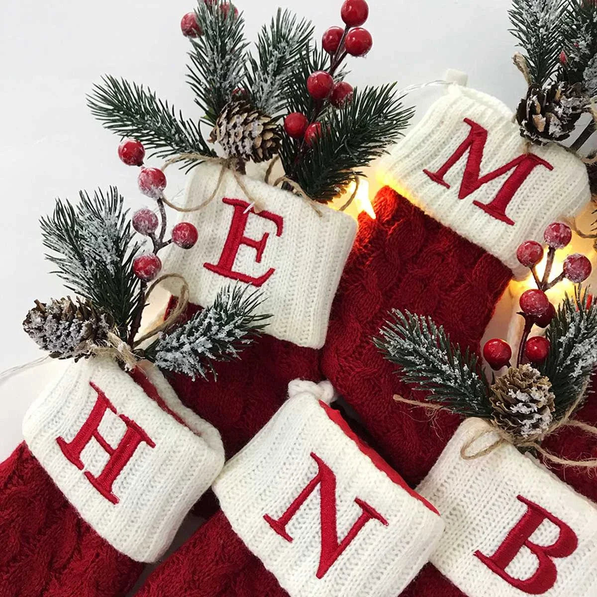 Meias Decorativas de Natal Personalizadas A-Z