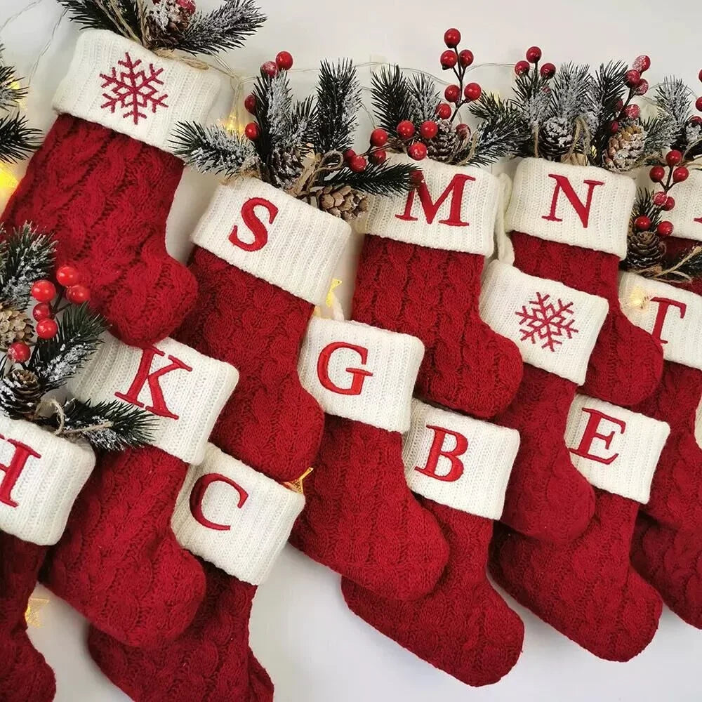 Meias Decorativas de Natal Personalizadas A-Z