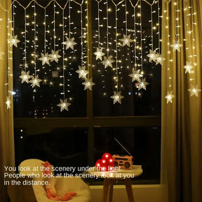 Varal em LED Flocos de Neve
