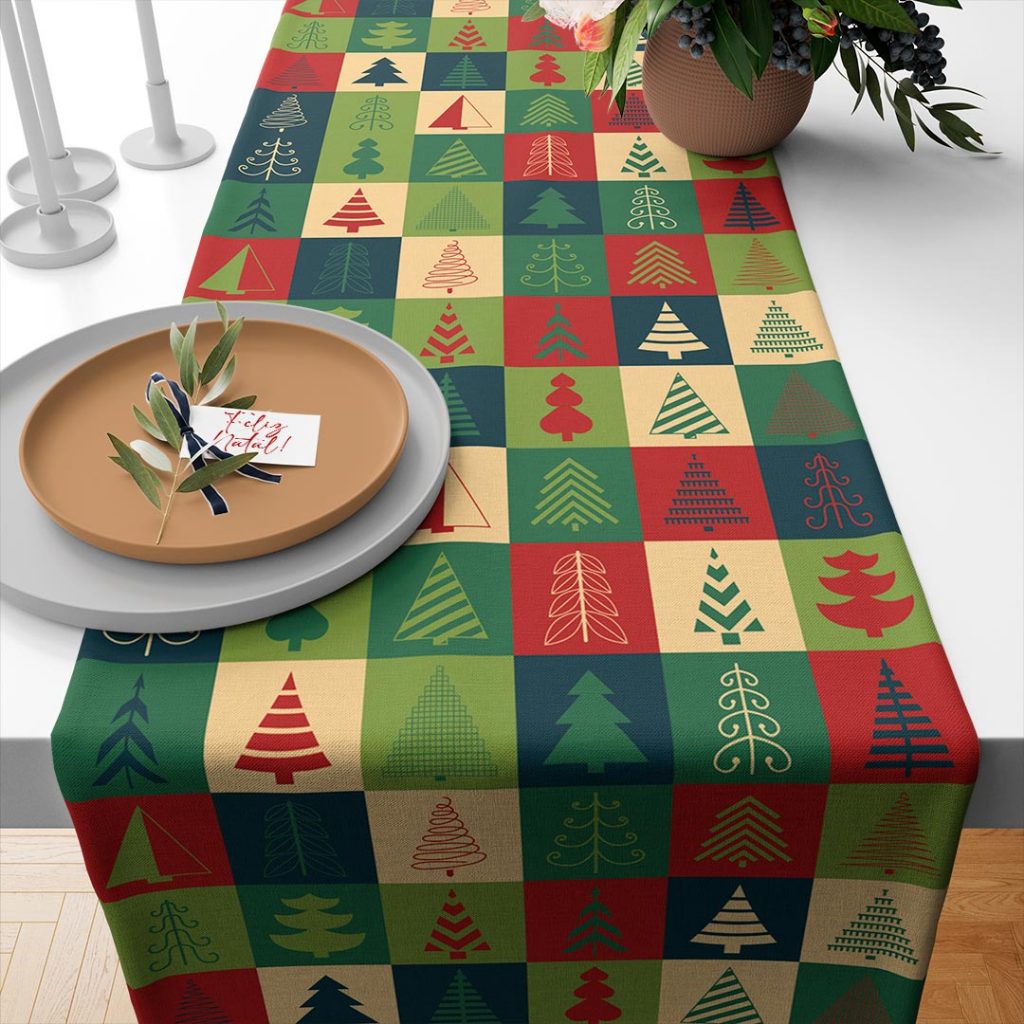 Caminho de Mesa Trilho Passadeira Retangular
