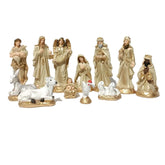 Presépio de Natal Completo 15cm Em Gesso Premium