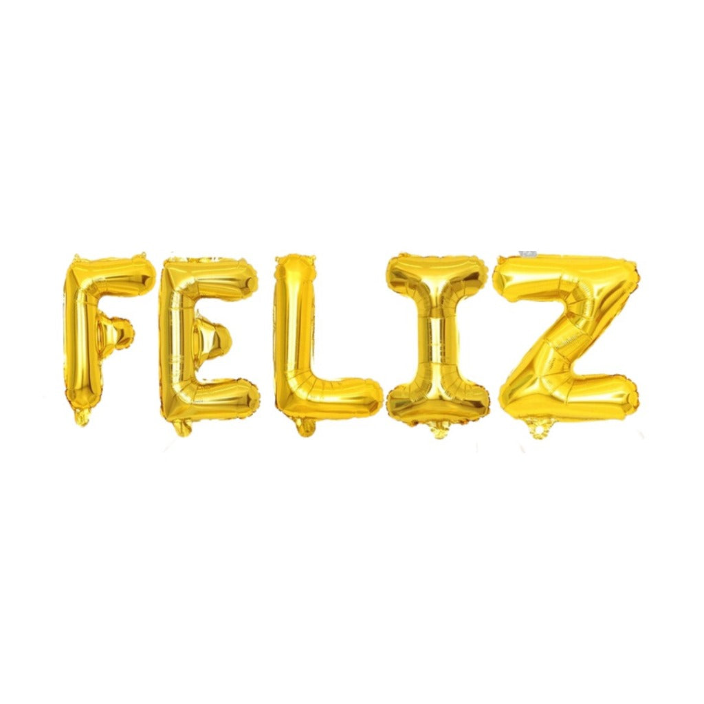 Balão Feliz 2025 Dourado