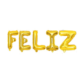 Balão Feliz 2025 Dourado