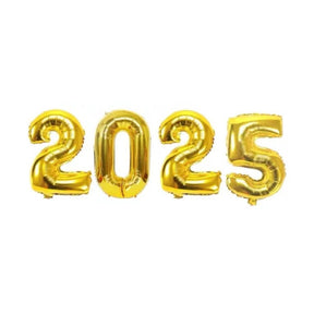 Balão Feliz 2025 Dourado