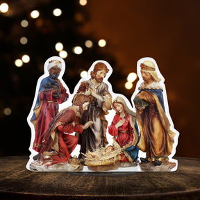 Presepio Natalino Em Mdf 1 Pç Decorativo Presepio Para Mesa De Natal