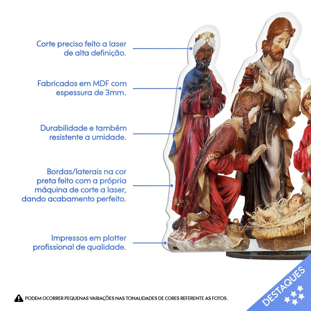Presepio Natalino Em Mdf 1 Pç Decorativo Presepio Para Mesa De Natal