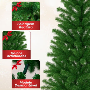 Arvore de Natal 120cm 120 Galhos Verde Decoração Pinheiro Canadense