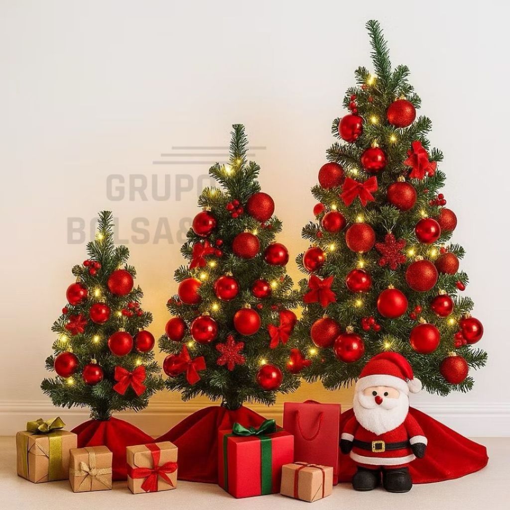 Árvore de Natal Pinheiro Verde 60cm ou 120 cm  com 50 e 100 Galhos