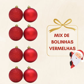 ARVORE DE NATAL 90CM 90 GALHOS 43ENFEITES ARVORE DE NATAL PEQUENA VERDE COM ITENS COMPLETOS ENFEITES