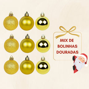 ARVORE DE NATAL 90CM 90 GALHOS 43ENFEITES ARVORE DE NATAL PEQUENA VERDE COM ITENS COMPLETOS ENFEITES