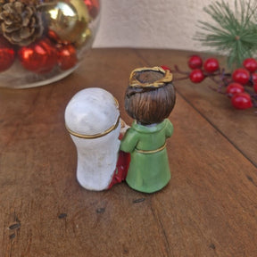 Imagem Sagrada Família Infantil Natal Presépio em Resina - 7cm