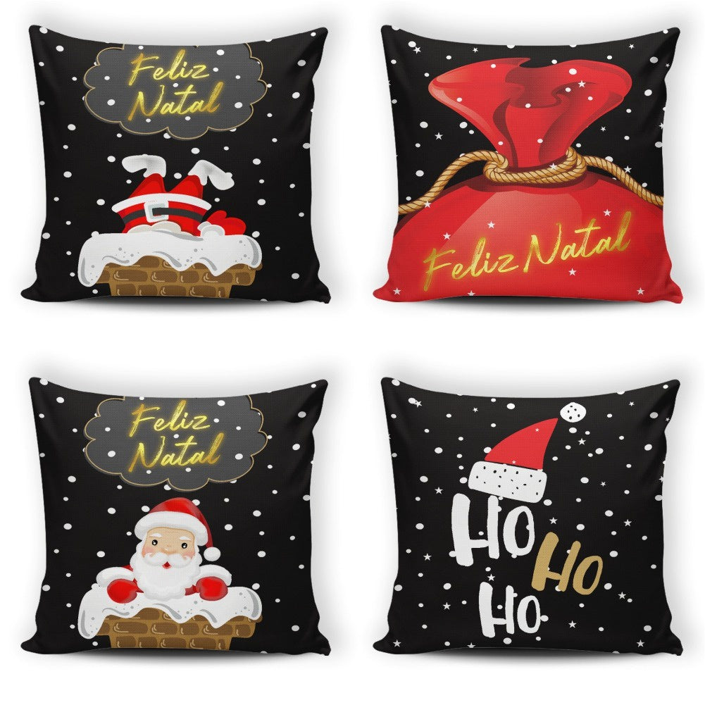 04 Capas de Almofadas Feliz Natal