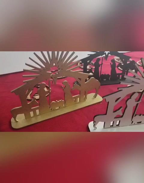 Presépio de Natal em MDF 20cm x 13cm /Lembrancinha de natal em MDF/Brinde/Presente de Natal Presepio