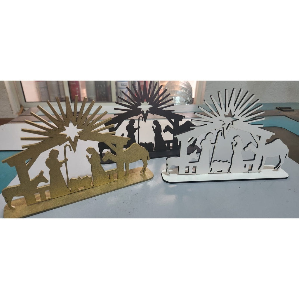 Presépio de Natal em MDF 20cm x 13cm /Lembrancinha de natal em MDF/Brinde/Presente de Natal Presepio