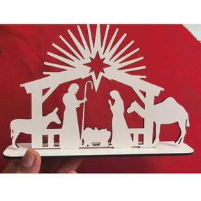 Presépio de Natal em MDF 20cm x 13cm /Lembrancinha de natal em MDF/Brinde/Presente de Natal Presepio