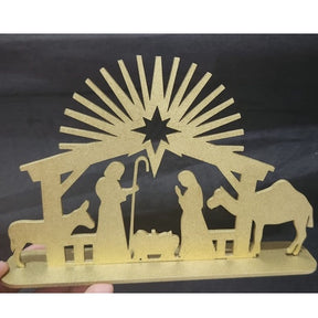 Presépio de Natal em MDF 20cm x 13cm /Lembrancinha de natal em MDF/Brinde/Presente de Natal Presepio